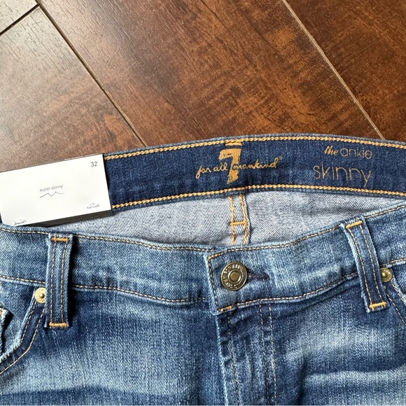 NWT 7 For All Mankind Distressed Denim Jeans 32 - Picture 12 of 14